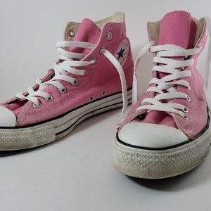 Pink Converse High Tops - Size 8.5/10.5